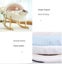 Wooden Boucle Bassinet Cat Cradle Cat Bed Soft Comfortable Princess Pink Carousel 7