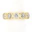 NEW 18k Gold 1.94ctw Milgrain Bezel European Diamond 5 Stone Wedding Band Ring Carousel 3