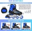 Kids Adjustable Inline Skates with Light Up Wheels Size27-32 Blue Carousel 5