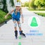 Kids Adjustable Inline Skates with Light Up Wheels Size27-32 Blue Carousel 6