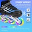 Kids Adjustable Inline Skates with Light Up Wheels Size27-32 Blue Carousel 7