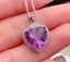 Necklace Purple Topaz Heart Amethyst Pendant CZ Necklace for Women Carousel 3