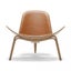 CH07 Shell chair ( WALNUT + Tan leather) PREMIUM LEATHER Carousel 1