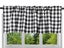Black 106x45cm Plaid Window Treatment Decor Curtain Carousel 1