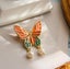 $1 reserve Gorgeous butterfly design brooch with orange & green color Carousel 1