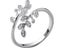 DIEERLAN Women's Wedding Jewelry Crystal Leaf Adjustable Finger Ring Carousel 6