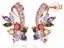 Hoop Earrings Colorful Cubic Zirconia Rose Gold Mixed Colour Gemstone Earrings Carousel 1