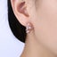 Hoop Earrings Colorful Cubic Zirconia Rose Gold Mixed Colour Gemstone Earrings Carousel 4