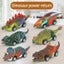 6 Pack Pull Back Dinosaur Toys Race Car Set Carousel 1