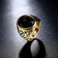 Man's Ring Stainless Steel Oval Obsidian Ring Size 10 Carousel 2