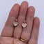 Rose-Gold Crystal Heart Shaped Earrings "Erina" Carousel 3
