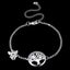 Anklet Sterling Silver Plating Tree Shaped Design with Butterfly Bell Carousel 3