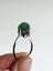 Antique Platinum Green Natural 10.5mm Jade Round Bead Orb Claw Set Ring Carousel 3