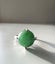 Antique Platinum Green Natural 10.5mm Jade Round Bead Orb Claw Set Ring Carousel 5