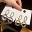 $1 reserve Gorgeous stunning silver design earrings with artificial crystal Carousel 2