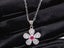 Flower Pendant Necklace 18KGP White Gold Carousel 1