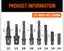 NEW Drill Socket Adapter Set Bit 1/4" 3/8" 1/2" Clearance DEAL Carousel 3