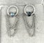 *CLEARANCE* Beautiful Natural Moon Stone Earrings / 925 Sterling Silver Carousel 1