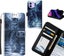 iPhone 12 case leather wallet case printed ID Carousel 1