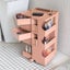 Art Trolley Kitchen Food Cart Organizer Replica Boby Trolley 2 Drawers Orange Carousel 9