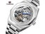 Forsining Fashion Silver Mens Luxury Automatic Mechanical Stainless Steel Carousel 3