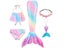 New Kids The Little Mermaid Tails Girll Swimsuit Bathing Suit Halloween Costume Carousel 4