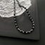Necklace Black Obsidian Stainless Steel Fashion Design Necklace Carousel 2