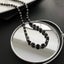 Necklace Black Obsidian Stainless Steel Fashion Design Necklace Carousel 3