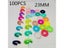 100PCSMushroom Hole Binding Buckle 23mm Color Love Plastic Disc Ring Binder Carousel 2