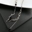 Necklace Butterfly Design Black CZ Stainless Steel Carousel 3