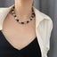 Necklace Black Baroque Shaped Acrylic Stainless Steel Geometric Design Necklace Carousel 3