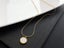 Necklace Shell Round Plate Stainless Steel Yellow Gold Plated Carousel 1