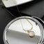 Necklace Shell Round Plate Stainless Steel Yellow Gold Plated Carousel 2