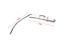 Aluminum Metal Rimless Presbyopic Eyeglasses With Resin Lenses 1.0 3.5 Carousel 7