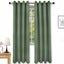 Brown 90% Blackout Curtains Drapes Crumpled Fabric Eyelet Large 200x220 R03 Carousel 8