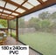 180CM X 240CM Heavy Duty PVC Clear Patio Cafe Blinds Outdoor UV Protect Awning Carousel 4