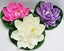 Floating flowers, set of 3, 17cm across. Ideal for ponds. Carousel 1