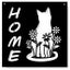Home black metal sign with cat design Carousel 1