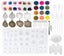 107PCS Silicone Resin Jewelry Casting Mold with Glitter and Flower Decoration Carousel 1