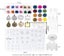 107PCS Silicone Resin Jewelry Casting Mold with Glitter and Flower Decoration Carousel 7