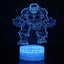 Hulk 3D Night LED Light, Power By USB, 7 Changeable colors Carousel 3