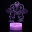Hulk 3D Night LED Light, Power By USB, 7 Changeable colors Carousel 4