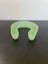 Vintage horse shoe shaped green depression glass vase Carousel 2