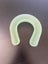 Vintage horse shoe shaped green depression glass vase Carousel 3