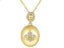 Necklace Oval Pendant Genuine Yellow Gold Plated CZ Diamonds Necklace Carousel 1
