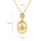 Necklace Oval Pendant Genuine Yellow Gold Plated CZ Diamonds Necklace Carousel 4