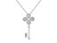 Necklace Key Pendant Genuine White Gold Plated CZ Diamonds Necklace Carousel 1