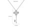 Necklace Key Pendant Genuine White Gold Plated CZ Diamonds Necklace Carousel 4