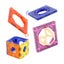 107 Pieces Magnetic Marble Tiles for Kids Carousel 7
