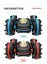 2.4G RC Boat Waterproof RC Lighted Stunt Car Red Carousel 15